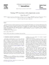 Testing CPT Invariance with Antiprotonic Atoms