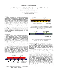 Ultra-Thin, Flexible Electronics
