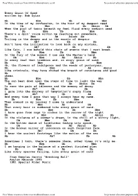 Every Grain of Sand Written By: Bob Dylan