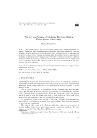 The Art and Science of Modeling Decision-Making Under Severe Uncertainty