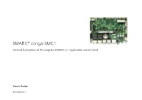 User's Guide for Conga-SMC1