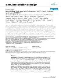 A Noncoding RNA Gene on Chromosome 10P15. 3 May Function