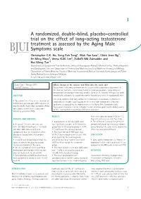 A Randomized, Doubleblind, Placebocontrolled Trial on the Effect