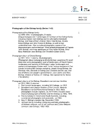 BISHOP FAMILY PRG 1123 Series List