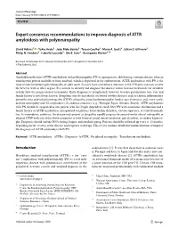 Expert Consensus Recommendations to Improve Diagnosis of ATTR Amyloidosis with Polyneuropathy