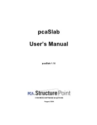 Pcaslab User's Manual