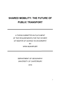 Shared Mobility: the Future of Public Transport