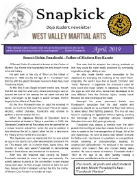 Snapkick Dojo Student Newsletter