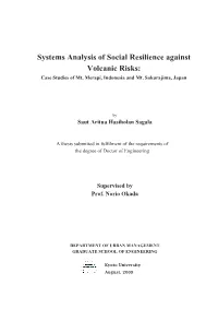 Systems Analysis of Social Resilience Against Volcanic Risks: Case Studies of Mt