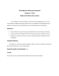 Third Digestive Endoscopy Symposium, 2012