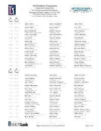 2014 First and Second Round Tee Times