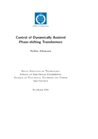 Control of Dynamically Assisted Phase-Shifting Transformers