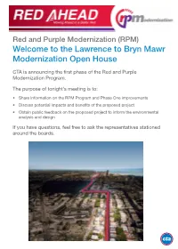 CTA Is Announcing the First Phase of the Red and Purple Modernization Program