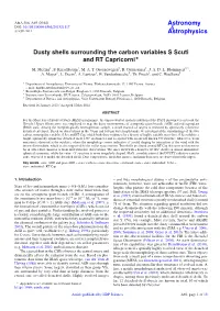 Dusty Shells Surrounding the Carbon Variables S Scuti and RT Capricorni⋆
