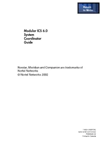 Modular ICS 6.0 System Coordinator Guide