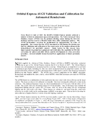 Orbital Express AVGS Validation and Calibration for Automated Rendezvous