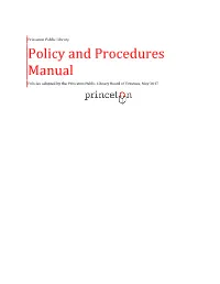 Policy and Procedures Manual