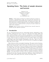 Speaking Stata: the Limits of Sample Skewness and Kurtosis