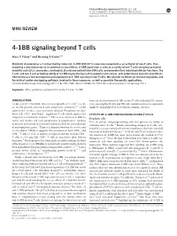 4-1BB Signaling Beyond T Cells
