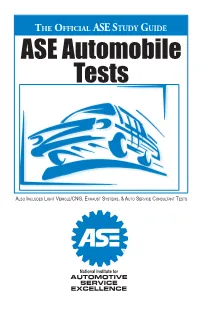 ASE Automobile Tests