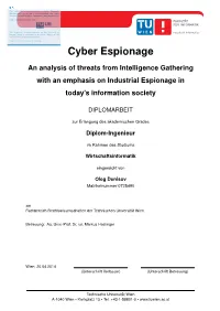 Cyber Espionage