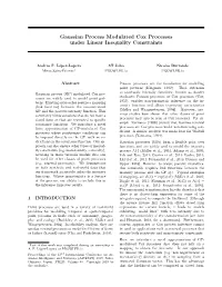 Gaussian Process Modulated Cox Processes Under Linear Inequality Constraints