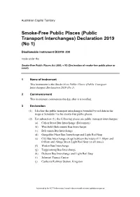 Public Transport Interchanges) Declaration 2019 (No 1