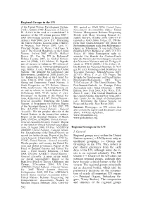 Regional Groups in the UN 592 Regional Groups in the UN I