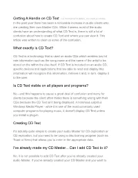 What Exactly Is CD Text?