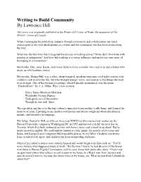 Writing to Build Community by Lawrence Hill