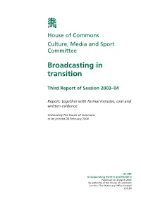 Broadcasting in Transition