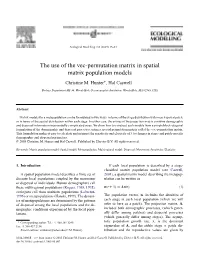 The Use of the Vec-Permutation Matrix in Spatial Matrix Population Models Christine M