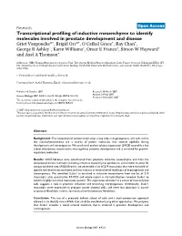 Transcriptional Profiling of Inductive Mesenchyme to Identify Molecules Involved in Prostate Development and Disease