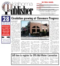 Circulation Growing at Claremore Progress