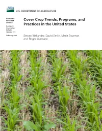 Cover Crop Trends, Programs, and Service