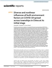Diverse and Nonlinear Influences of Built Environment Factors on COVID
