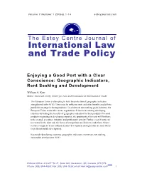 Geographical Indicators, Rent Seeking and Development