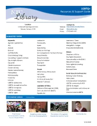 LGBTQ+ Resources & Support Guide