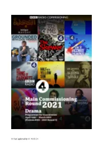 V1 Last Updated by LL 19.02.21 BBC Radio Commissioning Brief V1.1 2021 01 19