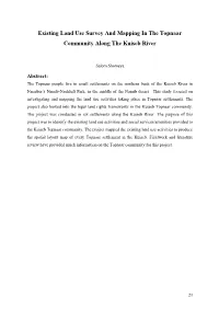 Existing Land Use Survey and Mapping in the Topnaar Community Along the Kuiseb River