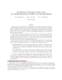 Fiat-Shamir Via List-Recoverable Codes (Or: Parallel Repetition of GMW Is Not Zero-Knowledge)