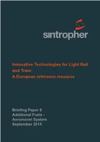 Innovative Technologies for Light Rail and Tram: a European Reference Resource