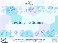 Javascript for Science