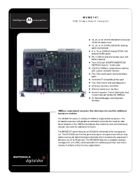 MVME147 VME Single-Board Computer Data Sheet
