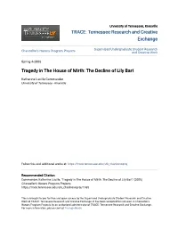Tragedy in the House of Mirth: the Decline of Lily Bart
