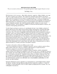 BEYOND SPACE and TIME the Secret Network of the Universe: How Quantum Geometry Might Complete Einstein’S Dream