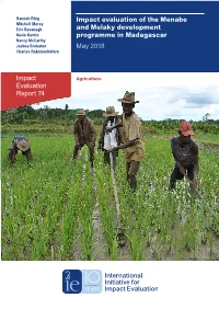Impact Evaluation of the Menabe and Melaky Development Programme In