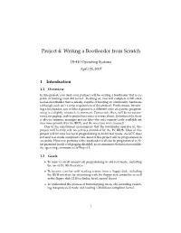 Project 4: Writing a Bootloader from Scratch