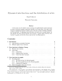 Dynamical Zeta Functions and the Distribution of Orbits
