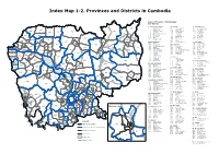 Index Map 1-2. Provinces and Districts in Cambodia